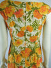 50s/60s Maternity Dress Orange Floral Shift by Ma Mere