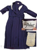 50s Navy Blue Day Dress - interior, Peg Palmer and ILGWU labels