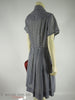 Henry-Lee Navy Gingham Shirtwaist at Better Dresses Vintage. back angle view