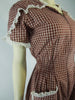 40s/50s Brown Gingham Day Dress by Princess Peggy