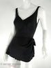 Perfection Fit by Roxanne Black Low Back Swimsuit at Better Dresses Vintage. Front angle view.
