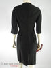 50s black Henry Lee cocktail dress at Better Dresses Vintage. back view.