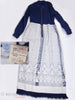 60s/70s Blue + White Embroidered Maxi - interior and tags