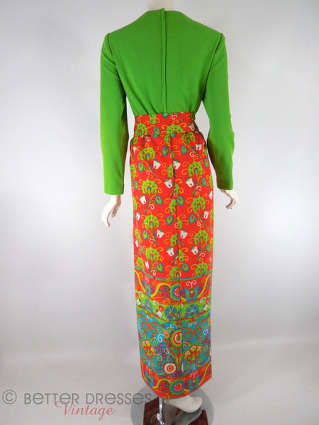 Lime Green and Brights Hostess Dress - back