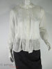40s long-sleeve pintucked blouse at Better Dresses Vintage. with pencil skirt, untucked