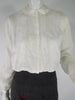 40s long-sleeve pintucked blouse at Better Dresses Vintage. tucked into pencil skirt