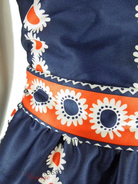 70s Red, White & Blue Day Dress