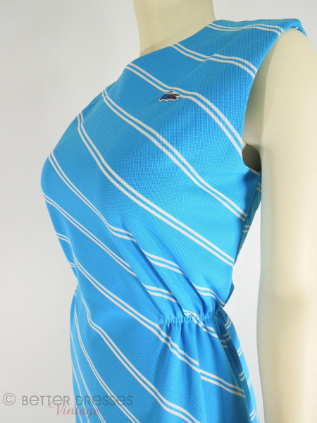 60s David Crystal Izod-Lacoste Blue Dress at Better DressesVintage. Angle.