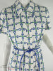 Lisa Cobb Saks Fifth Avenue 1970s Nautical Shirtwaist at Better Dresses VIntage. close-up