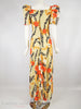 60s/70s Bold Floral Maxi Dress - back full view