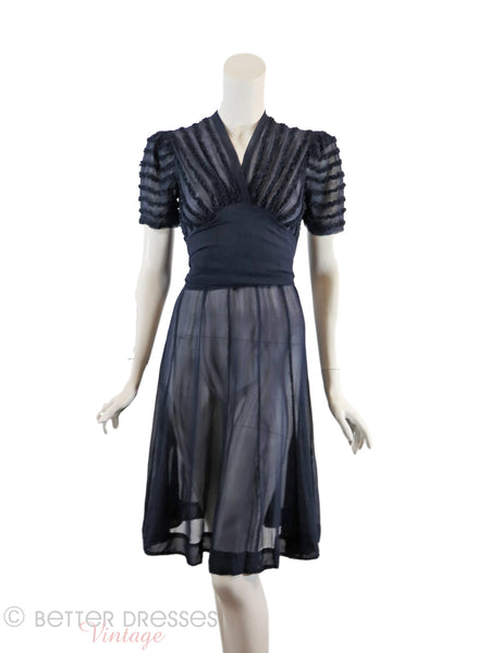 30s/40s Navy Dress