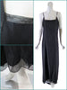 30s Black Lace Gown + Slip - slip
