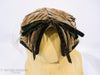 40s Brown Ribbon Bonnet-Style Veil Hat at Better Dresses Vintage. Back view.