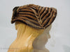40s Brown Ribbon Bonnet-Style Veil Hat at Better Dresses Vintage. Right side.