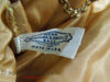1940s Whiting & Davis Gold Metal Mesh Purse at Better Dresses Vintage - label