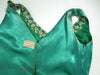 60s Kelly Green Satin Beaded Gown