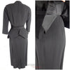 40s/50s Black Rayon Peplum Dress - sm