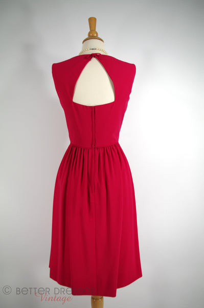 50s/60s Raspberry Red Cocktail Dress