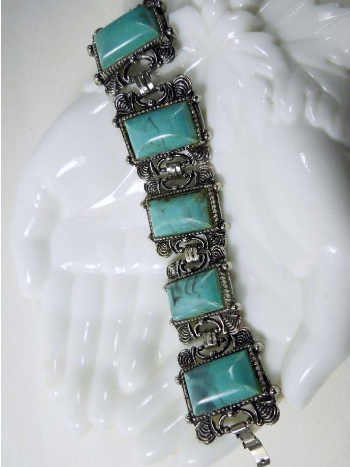 50s Faux Turquoise Bracelet