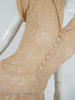 40s Peach Beige Lace Dress at Better Dresses Vintage - angle view