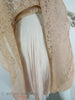 40s Peach Beige Lace Dress at Better Dresses Vintage - skirt lifted showing lining