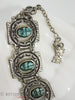 Faux turquoise Egyptian scarab bracelet at Better Dresses Vintage - detail 1