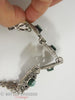 Faux turquoise Egyptian scarab bracelet at Better Dresses Vintage - side view