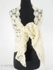 50s Baar & Beards  Top Hits Cream Crochet Shawl at Better Dresses Vintage - tied at front