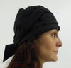 60s Betmar Black Turban Hat at Better Dresses Vintage - side view on a person