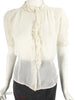 30s/40s Ruffled Blouse - untucked