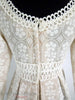 Vintage 60s Lillie Rubin lace wedding gown maxi dress at Better Dresses Vintage. - back, close view
