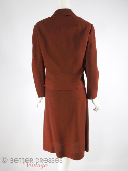 60s Brown Wool Suit - back