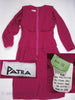 80s Raspberry Crepe Cocktail Dress - interior + "Patra" label