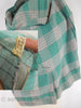 40s/50s Aqua Blue Plaid Cotton Flannel Skirt - interior and Lampl labels