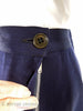 40s Navy Straight Skirt - zipper + button tab