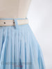 50s/60s Light Blue Full Skirt - close up