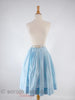 50s/60s Light Blue Full Skirt - shown with belt