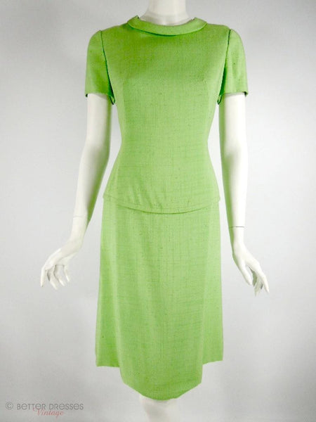 60s Adele Simpson Mod Lime Green Shift at Better Dresses Vintage