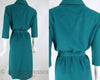 70s/80s Teal Ultrasuede Shirtwaist Dress
