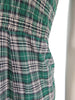 40s green plaid sundress - fabric detail