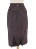 60s Windowpane plaid tweed skirt - back full view