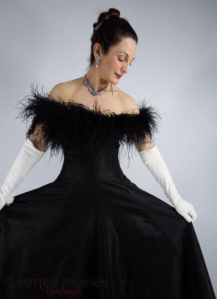 50s Black Evening Gown