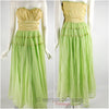 40s Lime Green Strapless Dress - without a crinoline
