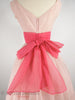 Vintage 1950s Pink Party Dress - back with bow attached