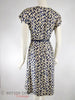 Vtg 50s/60s Graphic Print Silk Dress - with our belt, back view