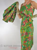 50s Sarong Dress + Bolero Set - dress close up, angle