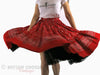 50s Red Bandana Print Full Circle Skirt