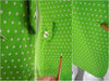 60s/70s Lime Green Polka Dot Shift Dress - flaws