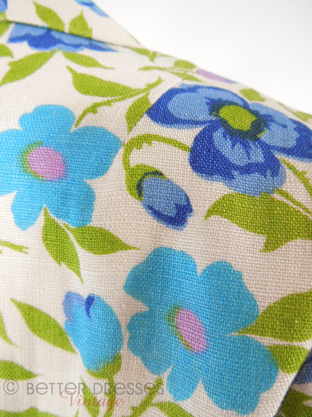 60s/70s Floral Skirt Suit - texture