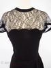 50s Lace Bodice Sheath Dress - close up on dress form